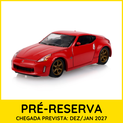 Miniatura de carro desportivo vermelho com jantes douradas em fundo branco
