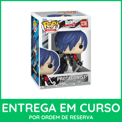 Figura Funko Pop! Protagonist P3 20th Anniversary na caixa.