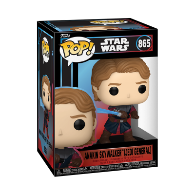 Funko Pop! Anakin Skywalker Jedi General Star Wars nº 865 na caixa