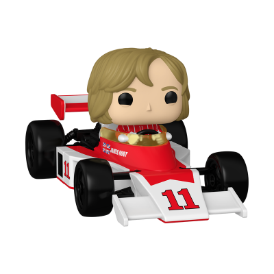 Figura Funko Pop de piloto em carro de Fórmula 1 vermelho e branco número 11