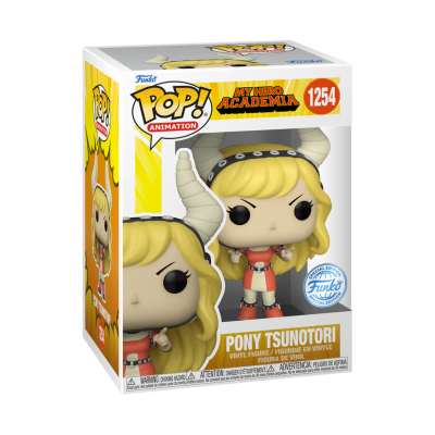 Figura Funko Pop! Pony Tsunotori de My Hero Academia numa caixa colorida