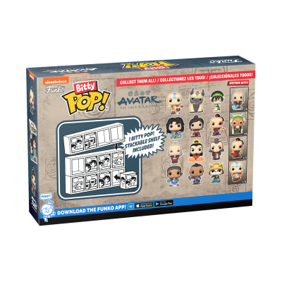 Caixa de figuras Bitty Pop! Avatar The Last Airbender com 17 personagens e prateleira empilhável incluída