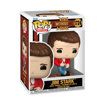 Boneco Funko Pop! Jim Stark em caixa com janela transparente
