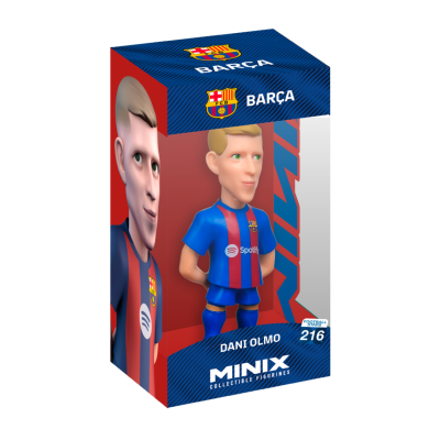 Figura colecionável Dani Olmo FC Barcelona em caixa Minix