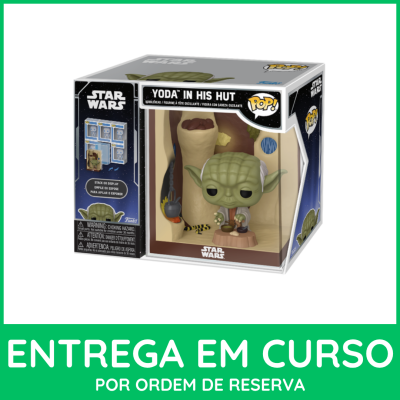 Caixa de figura Pop de Yoda na cabana, Star Wars, Funko Pop