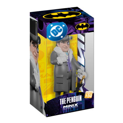Caixa de figura colecionável The Penguin MINIX da DC e Batman