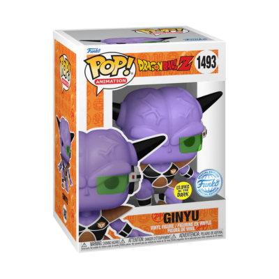 Figura de vinil Funko Pop! Dragon Ball Z Ginyu, roxo e verde, na embalagem