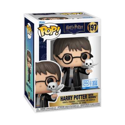 Figura de vinil Funko Pop! de Harry Potter com a coruja Hedwig na embalagem