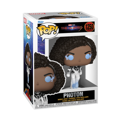 Funko Pop Photon da Marvel na caixa