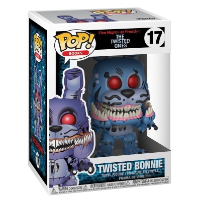 Figura Funko Pop! Twisted Bonnie azul com olhos vermelhos na embalagem