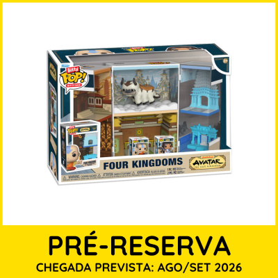 Brinquedo Funko Bitty Pop! Avatar Four Kingdoms com figuras e cenários