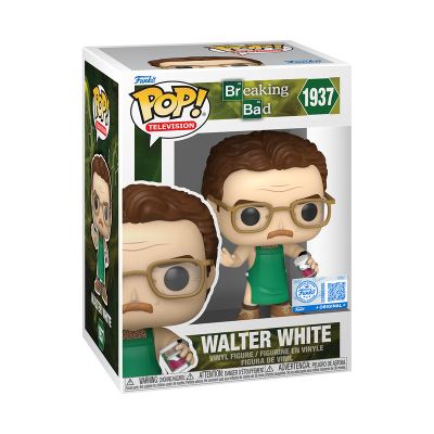 Figura Funko Pop Walter White de Breaking Bad em caixa.