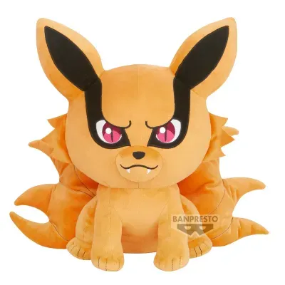 Peluche castanho claro com olhos cor de rosa e cauda espinhosa