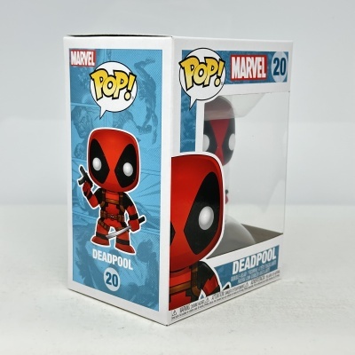 Caixa Funko Pop! Deadpool Marvel número 20 com figura visível