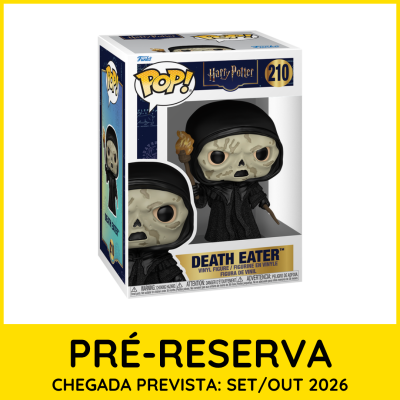 Figura Funko Pop! Death Eater Harry Potter caixa branca e azul