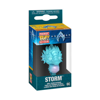Porta-chaves de vinil POP! Pocket Storm de Aquaman na embalagem