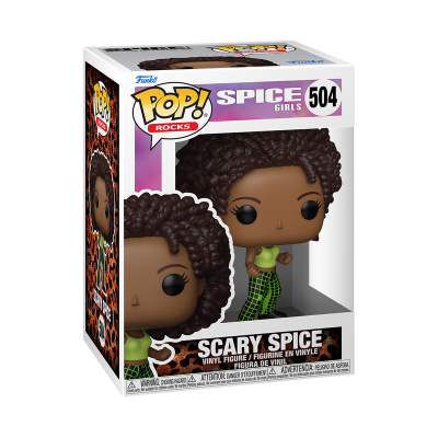 Figura vinil Scary Spice Funko Pop Rocks na caixa com janela transparente