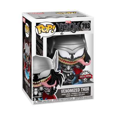 Figura Funko Pop! Marvel Venomized Thor 703 em caixa