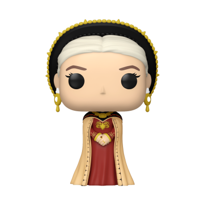 Figura Funko Pop traje histórico feminino com coroa preta e dourados
