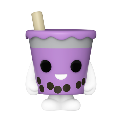 Figura vinil chá bolha roxo com canudo e sorriso
