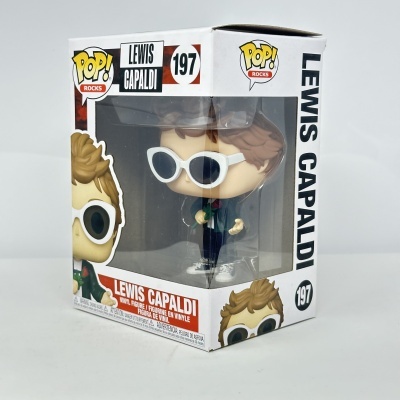 Funko Pop! Lewis Capaldi com óculos de sol dentro da caixa