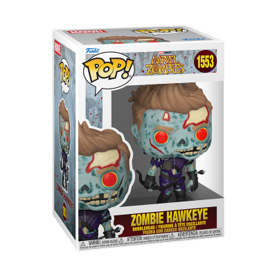 Figura Zombie Hawkeye Pop! Marvel Zombies em caixa