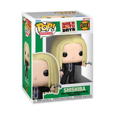 Figura Funko Pop Animation Shishiba da série Sakamoto Days numa embalagem