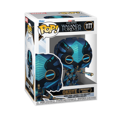 Figura Funko Pop! Okoye (Midnight Angel) de Black Panther Wakanda Forever na caixa
