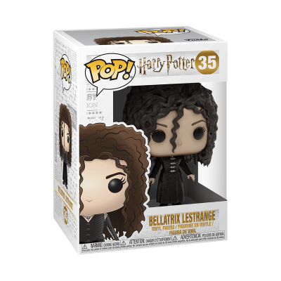 Boneca Funko Pop! Bellatrix Lestrange número 35 da série Harry Potter em embalagem de vinil