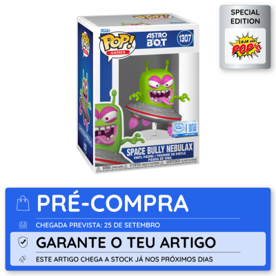 Figura Funko Pop! Astro Bot Space Bully Nebulax na embalagem.