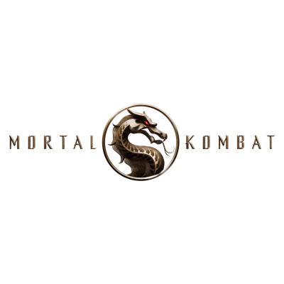 Logotipo do Mortal Kombat com dragão estilizado e texto em letras metálicas