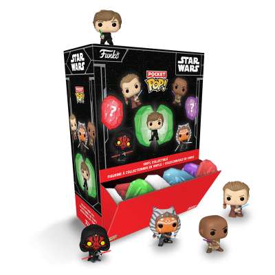 Caixa de figuras Star Wars Funko Pocket Pop! com várias personagens em vinil