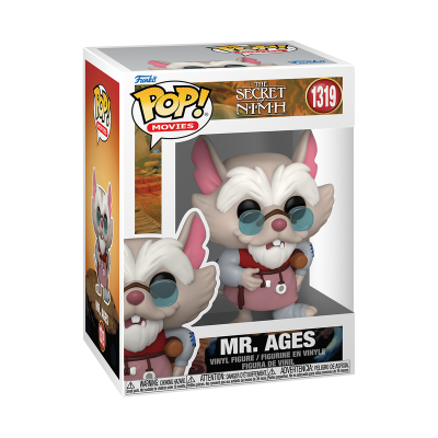 Figura de vinil Pop! Movies de Mr. Ages com óculos azuis e cabelo branco