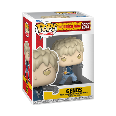 Caixa da figura Pop! Animation Genos de One Punch Man em vinil
