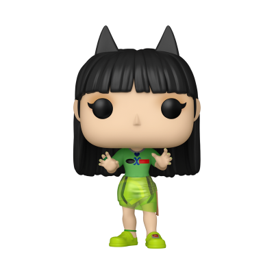 Figura Funko Pop feminina com cabelo preto e orelhas de gato