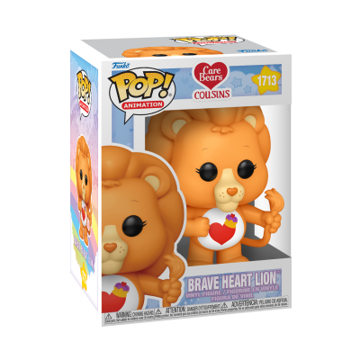 Figura Funko Pop! Leão Coração Valente Care Bears Cousins em embalagem