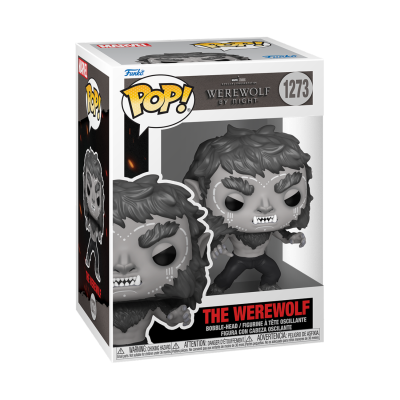 Figura The Werewolf Funko Pop! de vinil, número 1273, embalada numa caixa de exposição.