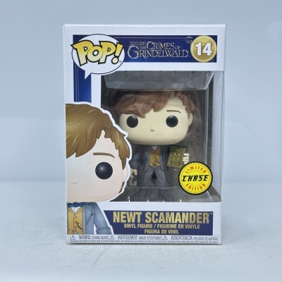 Boneco de vinil Funko Pop! Newt Scamander na embalagem