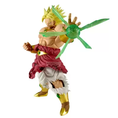 Figura de ação com cabelo amarelo, roupa vermelha e branca, botas douradas, segurando objeto verde