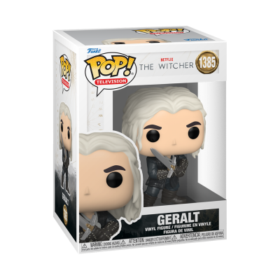 Figura Pop! de Geralt de The Witcher na embalagem