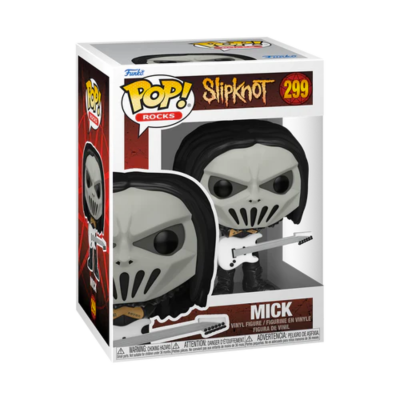 Figura Funko Pop! Rocks Slipknot Mick vinil com máscara e guitarra na embalagem