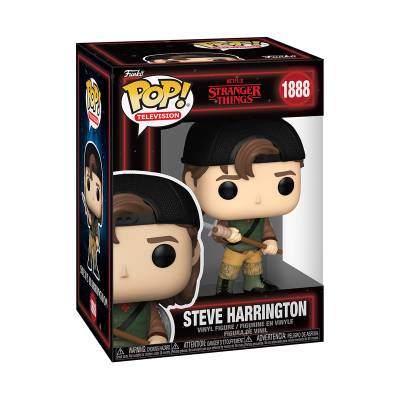 Boneco Funko Pop! Steve Harrington da série Stranger Things na caixa
