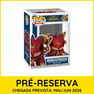 Funko Pop! Games Murkastrasza do World of Warcraft em caixa com janela de visualização