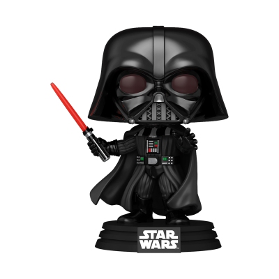 Boneco Funko Pop Darth Vader Star Wars com espada laser vermelha