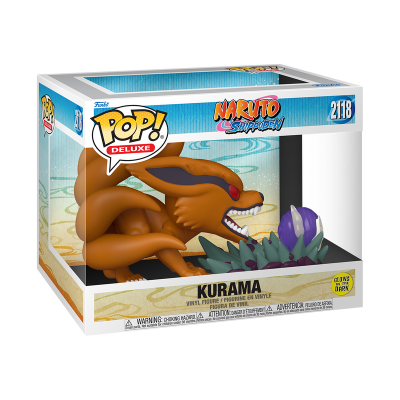 Figura Funko Pop Deluxe Kurama de Naruto Shippuden em caixa