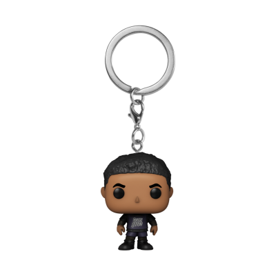 Chaveiro Funko Pop do personagem John Wick com roupa preta e azul
