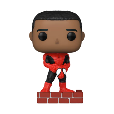 Figura Funko Pop estilo Homem-Aranha com base de tijolos