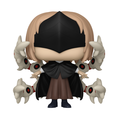 Figura Funko Pop com máscara preta e mãos flutuantes brancas