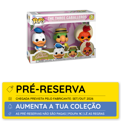 Caixa com três figuras de vinil Funko Pop The Three Caballeros