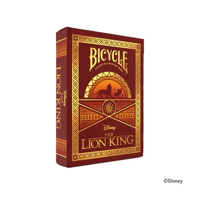 Baralho Bicycle The Lion King com design vermelho e dourado